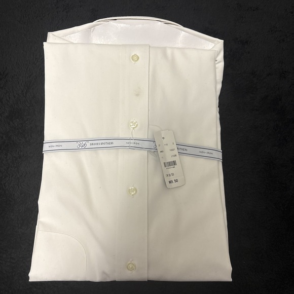 Brooks Brothers 346 17 1/2 - 2/3 White Dress Button Down Shirt - Picture 2 of 4